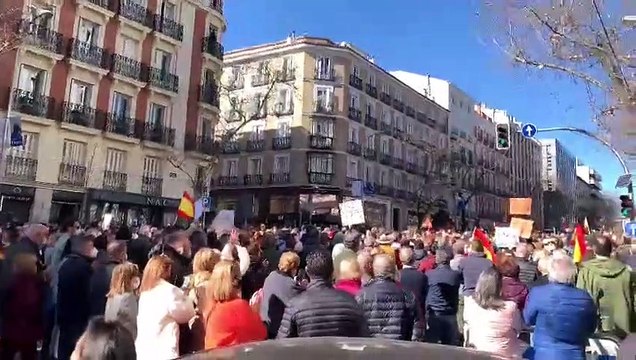Manifestación contra Casado en la sede del PP en Génova 2022