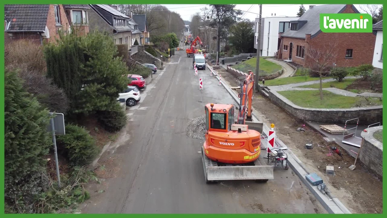 Travaux de voiries à Auvelais