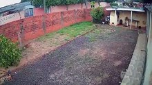 Homem foi capaz de atravessar o muro de uma casa