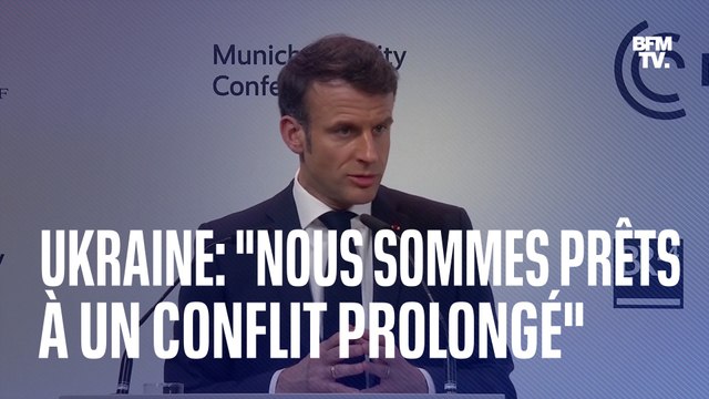 Guerre en Ukraine: Nous sommes prêts à un conflit prolongé , affirme Emmanuel Macron, à la Conférence sur la sécurité de Munich