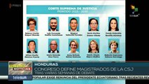 Honduras define nuevos magistrados de la Corte Suprema de Justicia