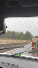 Alagamento na BR-040, em Barbacena