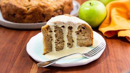 This Irish Apple Cake With Vanilla Custard Sauce Is Over-The-Top Delicious