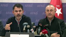 Bakan Çavuşoğlu ve Bakan Kurum'dan AFAD Merkezi'nde açıklama!