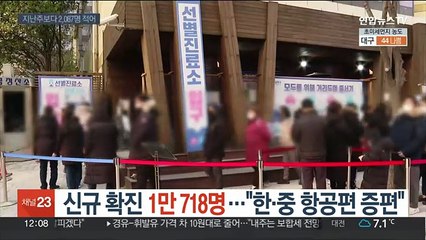 신규 확진 1만 718명…"한·중 항공편 증편"