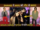 Shahid Kapoor Protects Wife Mira From Crowd, Varun Dhawan and Arjun Kapoor Arrive In Style Shehzada