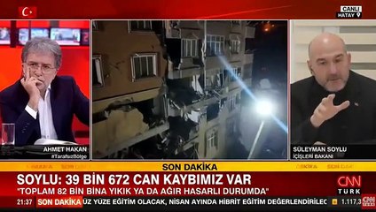 Süleyman Soylu canlı yayında ağladı