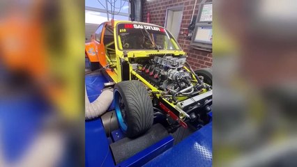 800Hp OPEL Kadett V8 GTR 9.500RPM LT5 Engine DYNO - ONBOARD