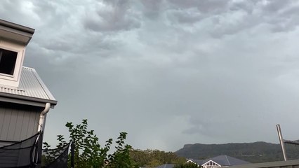 Moments before electrical storm hits northern suburbs