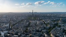 Timelapse - Paris, France - The city of Paris from Day to Night as seen from the top of the Montparnasse Tower