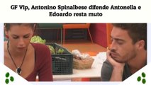GF Vip, Antonino Spinalbese difende Antonella e Edoardo resta muto
