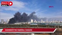 Hadımköy'de fabrika yangını