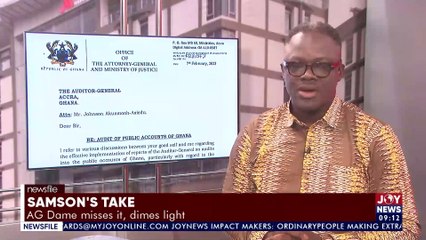 Samson's Take || AG Dame misses it, dimes light || Newsfile