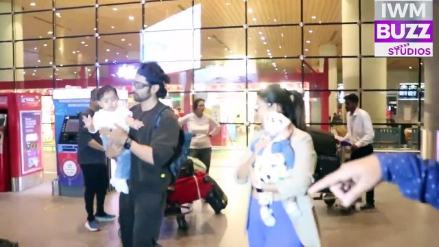 Gurmeet Choudhary And Debina Bonnerjee With Kids Spotted At Airport