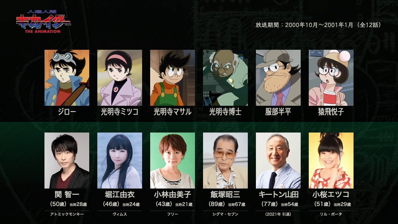 キカイダー THE ANIMATIONの声優さんたちは、こんな顔！