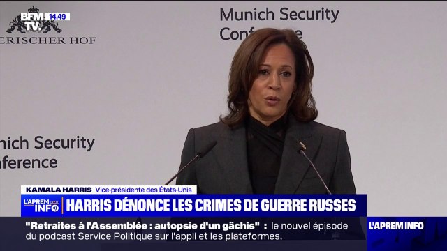 Kamala Harris dénonce les crimes contre l'humanité commis par la Russie en Ukraine
