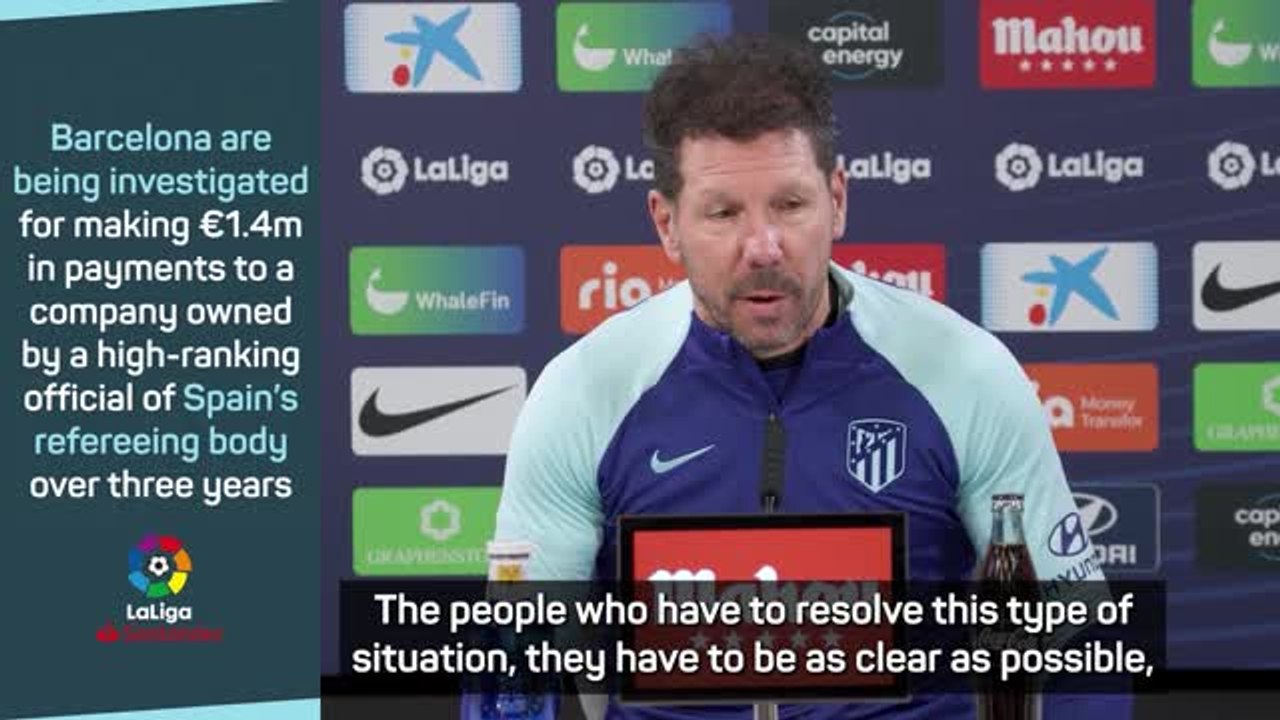 Simeone wants 'tranquillity' amid 'Barcagate' scandal