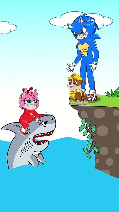 TOP 3 Short Animations About Sonic and Amy Mermaid   #shorts #animation #story