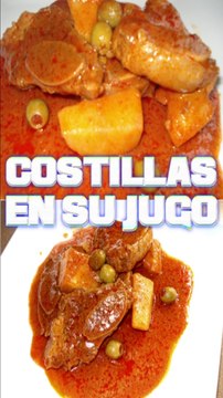 COMO HACER UNA GUISO DE COSTILLAS EN SU JUGO #SHORTS #RECETAS #COCINA