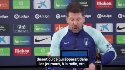 Atl. Madrid - Simeone : “Il est difficile de donner un avis sur le Barcagate”