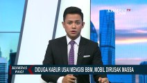 Diduga Kabur Usai Mengisi BBM, Mobil di Makassar Hancur Dirusak Massa