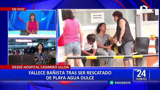 Cadáver de bañista ahogado en playa de Agua Dulce permanece en el hospital Casimiro Ulloa