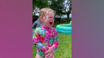 Funny Babies .   - Baby Outdoor Videos . Playing With Water