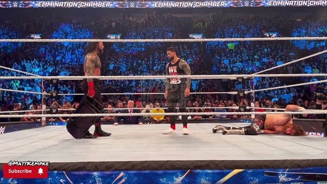 Jey Uso returns during Roman Reigns vs Sami Zain and Off Air after the Elimination Chamber!!