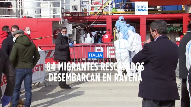 Rescate en el Mediterráneo | 84 migrantes desembarcan en Rávena