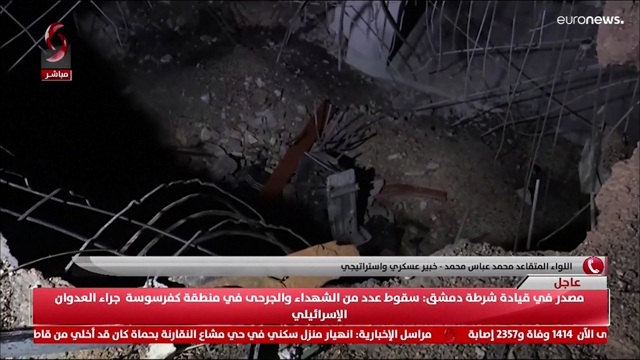 15 قتيلاً في قصف إسرائيلي على حي سكني في دمشق