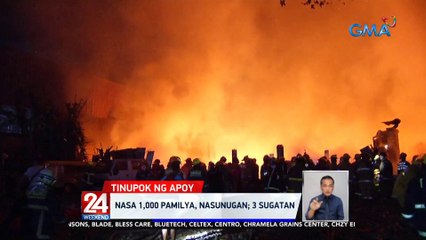 Nasa 1,000 pamilya, nasunugan; 3 sugatan | 24 Oras Weekend
