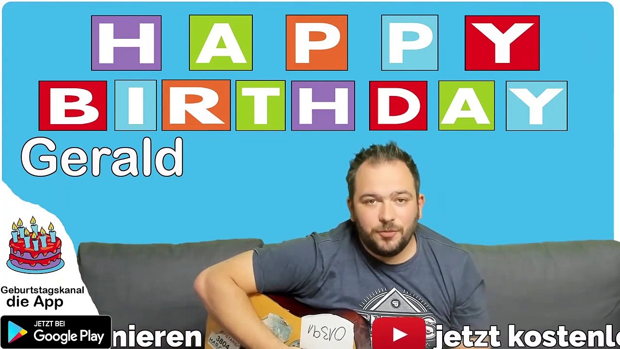 Happy Birthday, Gerald! Geburtstagsgrüße an Gerald