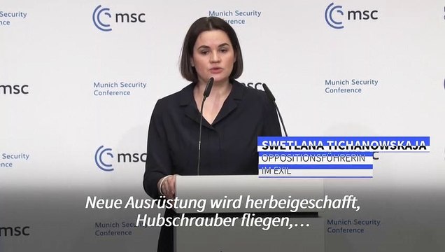 Tichanowskaja: Russland könnte jeden Augenblick von Belarus aus angreifen