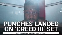 Why 'Creed III's' Jonathan Majors Didn't Mind Getting Hit For Real By Michael B. Jordan While Filming