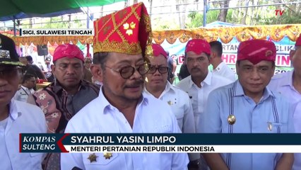 Menteri Pertanian Panen Padi di Sidera