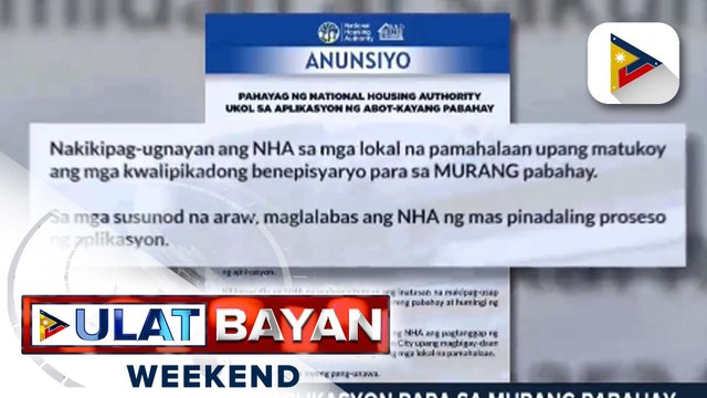 Pagtanggap ng aplikasyon para sa murang pabahay, pansamantalang itinigil ng NHA