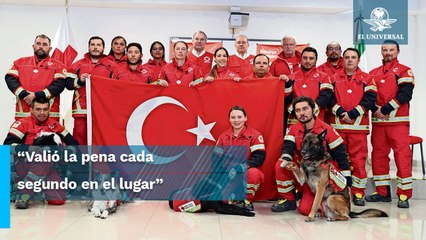 "En Turquía, tienen fe y esperanza en losperritos rescatistas mexicanos"