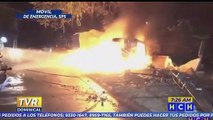 ¡Horror en SPS! Tras ser tiroteado vehículo explota en llamas y su conductor muere calcinado #MóvilSPS