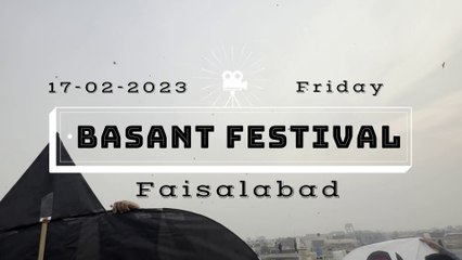 Basant 2023 in Faisalabad complete Video Biggest kite flying at rooftop