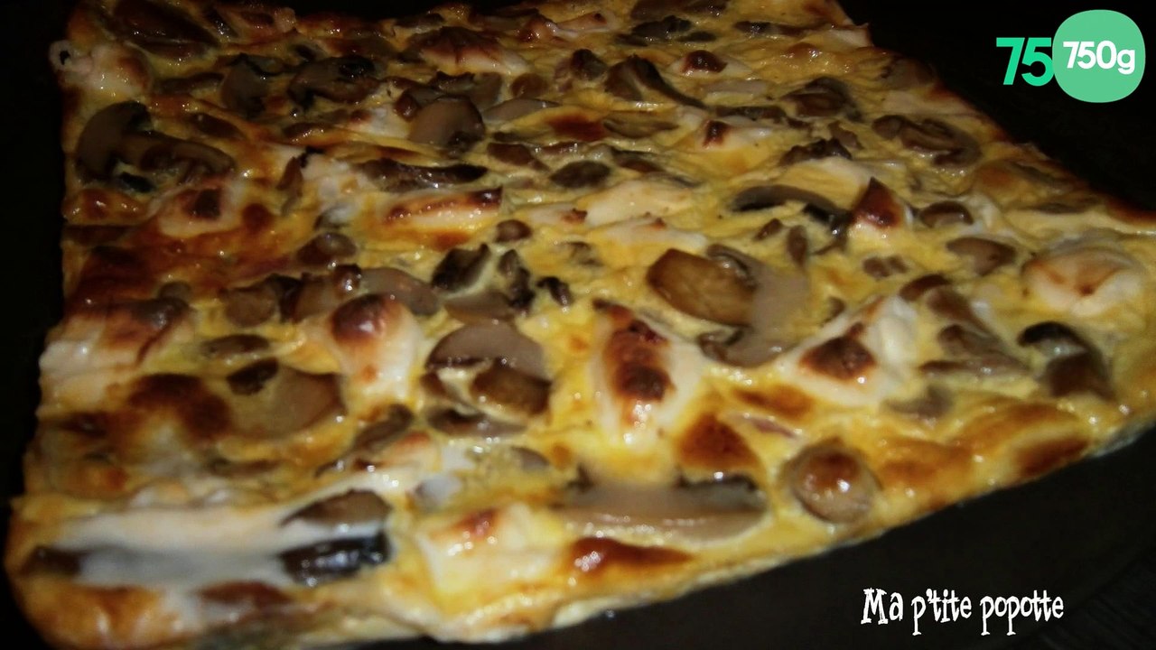 Quiche jambon, champignon et kiri