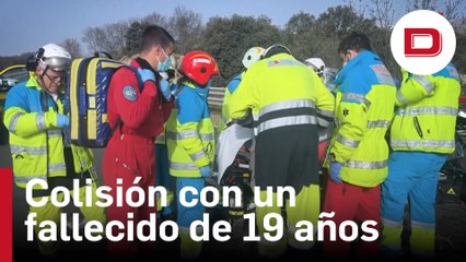 Fallece un joven de 19 años en una colisión frontal de dos vehículos