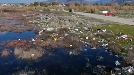 Hatay kuş cenneti havadan görüntülendi