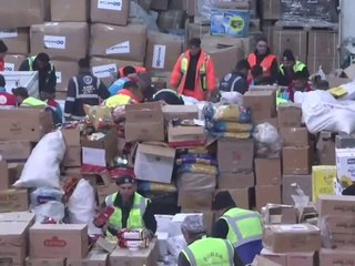 Afet bölgesine ayni yardımlar