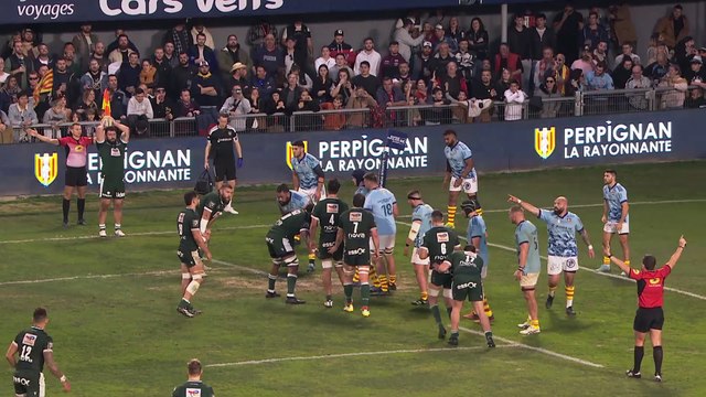 TOP 14 - Essai de Sacha ZEGUEUR (SP) - USA Perpignan - Section Paloise - Saison 2022:2023