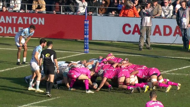 TOP 14 - Essai de Romain BRIATTE (SFP) - Aviron Bayonnais - Stade Français - Saison 2022:2023