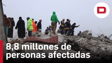 La ONU informa de al menos 8,8 millones de personas afectadas por el terremoto en Siria