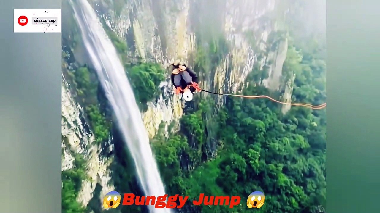 Bunggy Jump  Cliff jumping  Who can dare to jum...