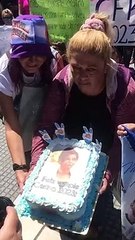 feliz cumpleaños a Cristina, al ritmo de la marcha peronista