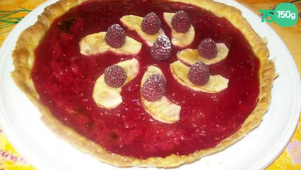 Tarte pomme -framboise