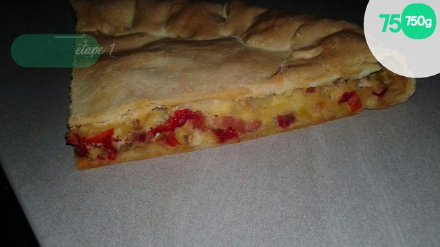 Tourte aux légumes et lardons
